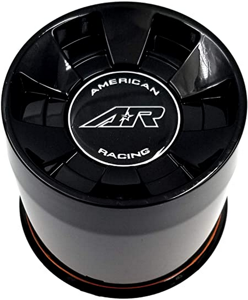 AR910 8 LUG PUSH-THRU CAP GLOSS BLACK - 1515003019