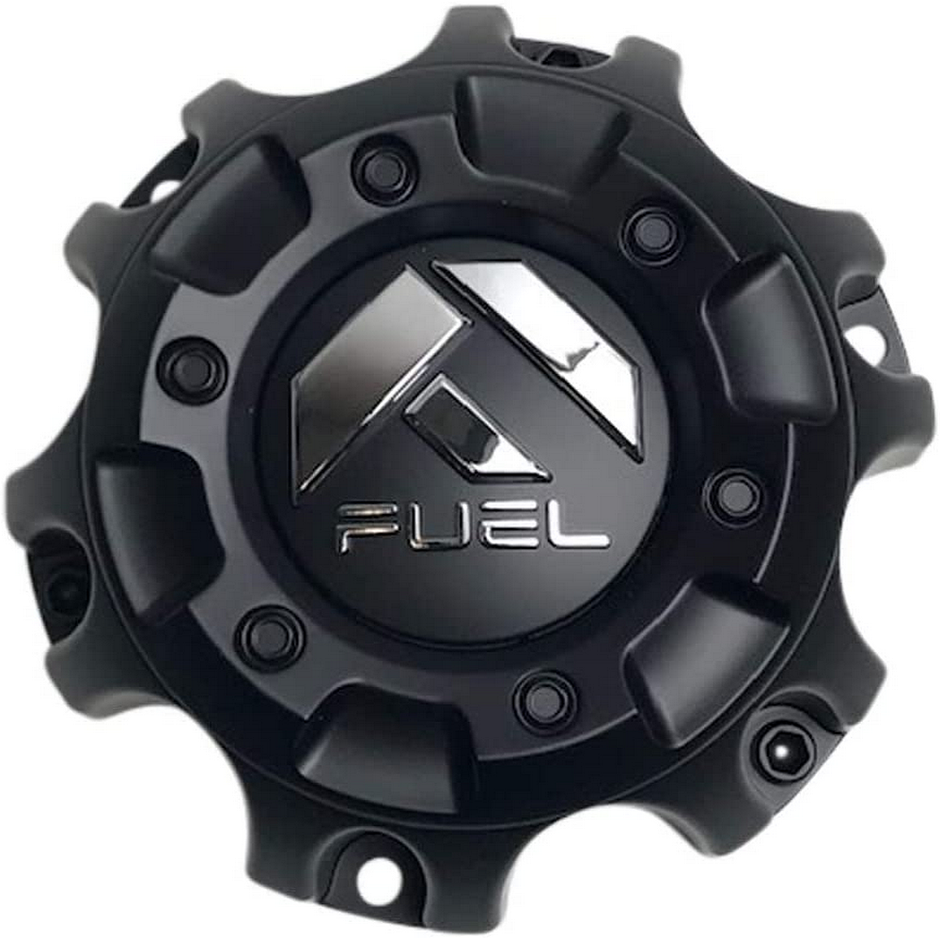 FUEL MATTE BLACK 6 LUG CAP-SHORT (1.35") - 1001-58B