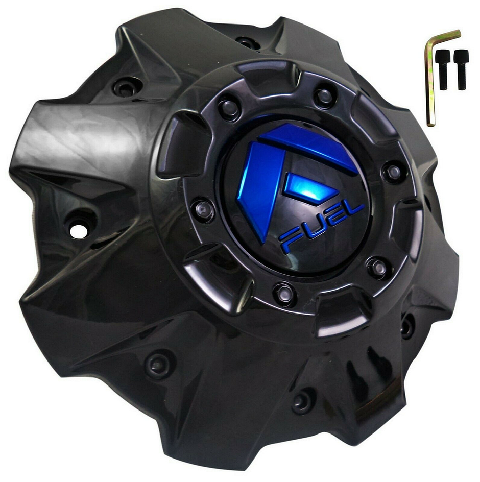 FUEL CAP 5/6 LUG G-BLK BLUE COVER - 1001-63GBK