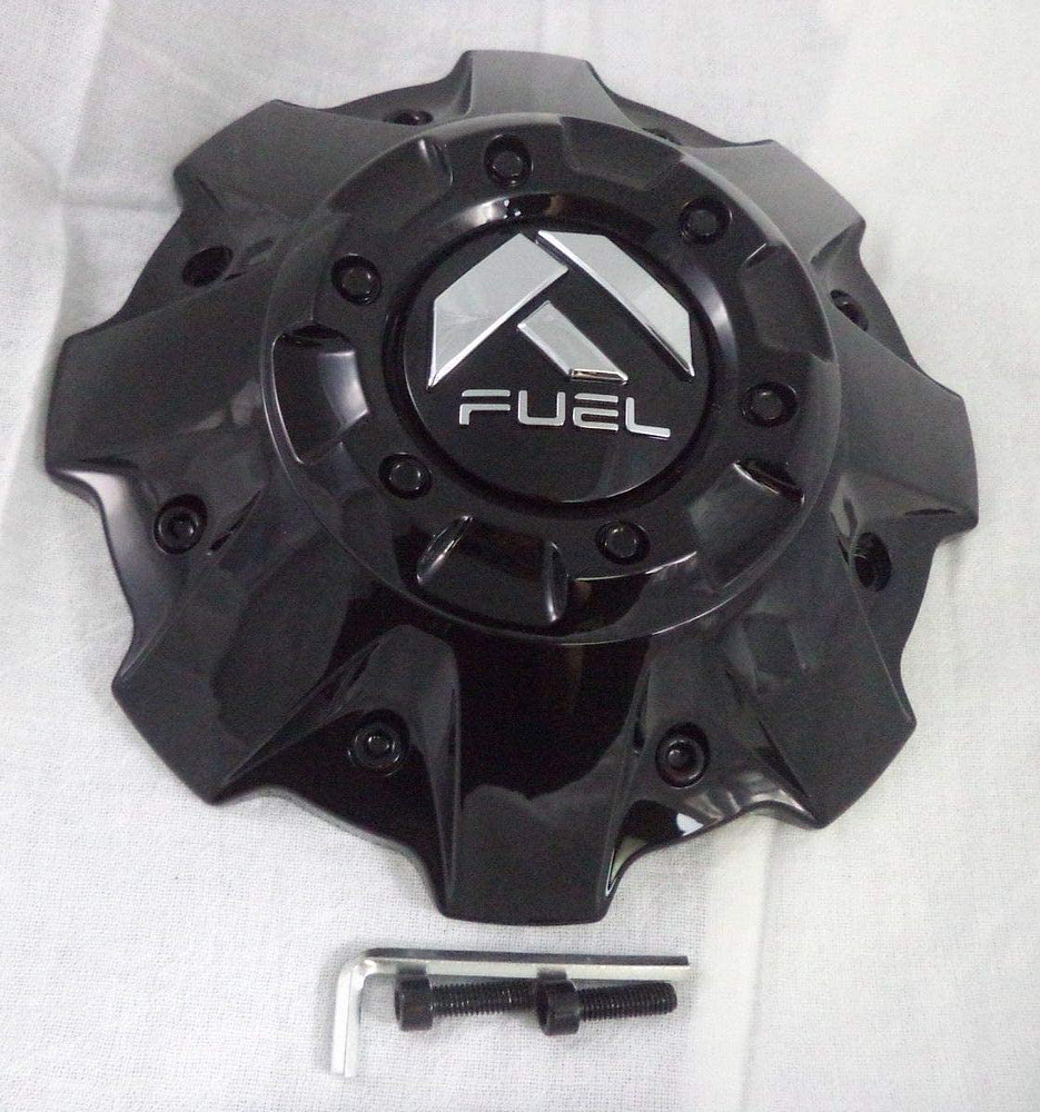 FUEL GLOSS BLACK CAP-BLACK RIVETS - 1001-63GBR
