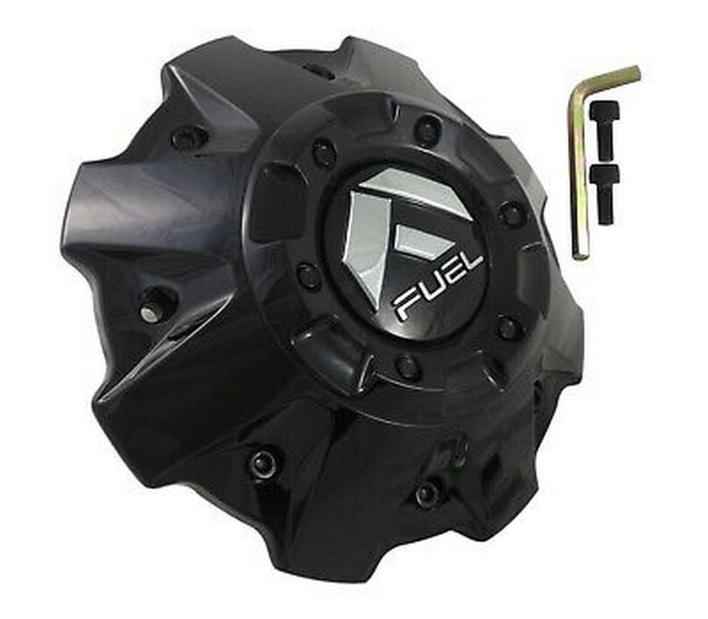 FUEL GLOSS BLACK CAP (FLAT) BLACK BOLTS - 1001-83GBR