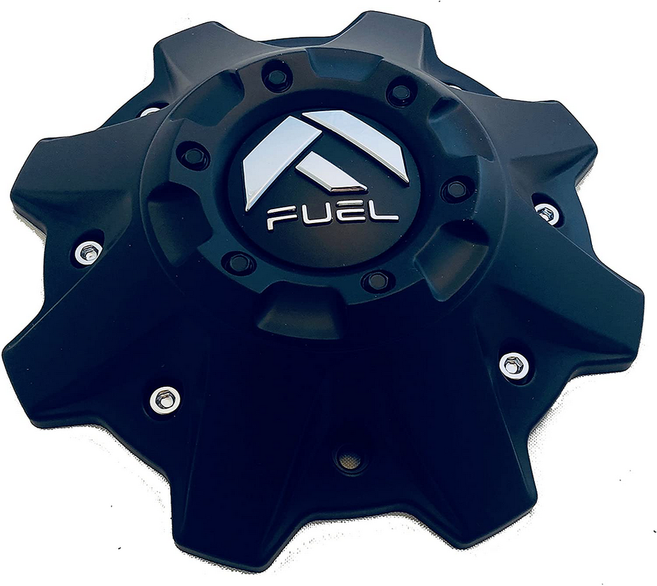 FUEL 8 LUG MATTE BLACK CAP (FLAT BOTTOM) - 1001-83MB