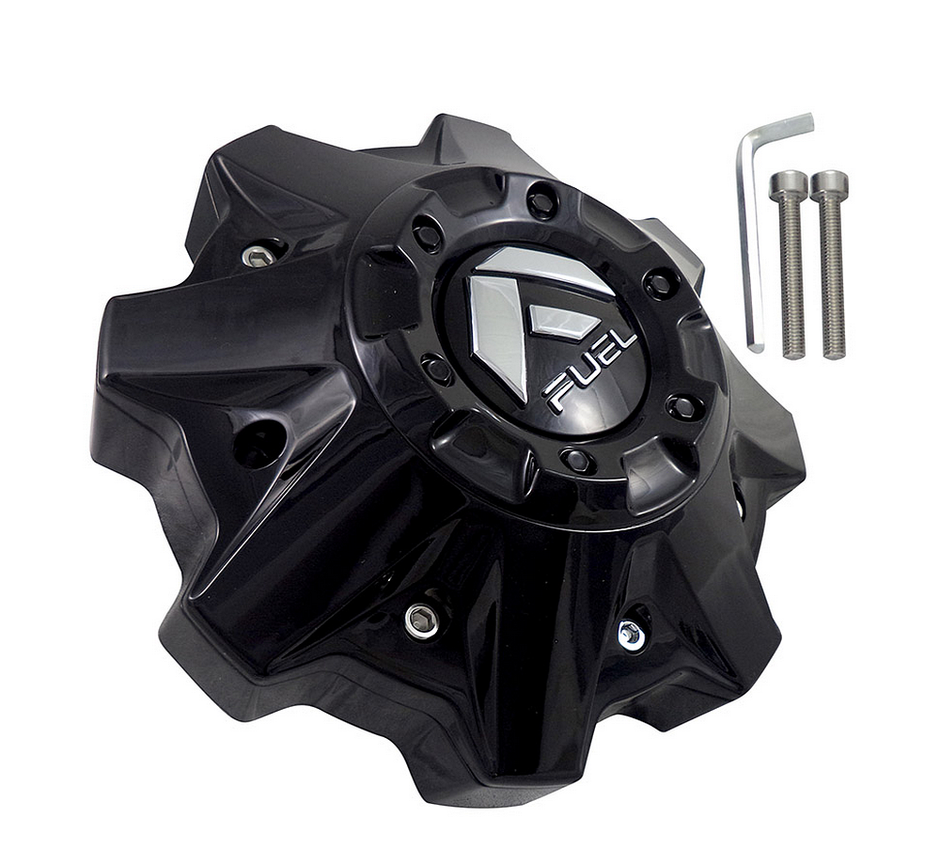 FUEL 8L FLAT BOTTOM GLOSS BLACK CAP - 1002-49GB