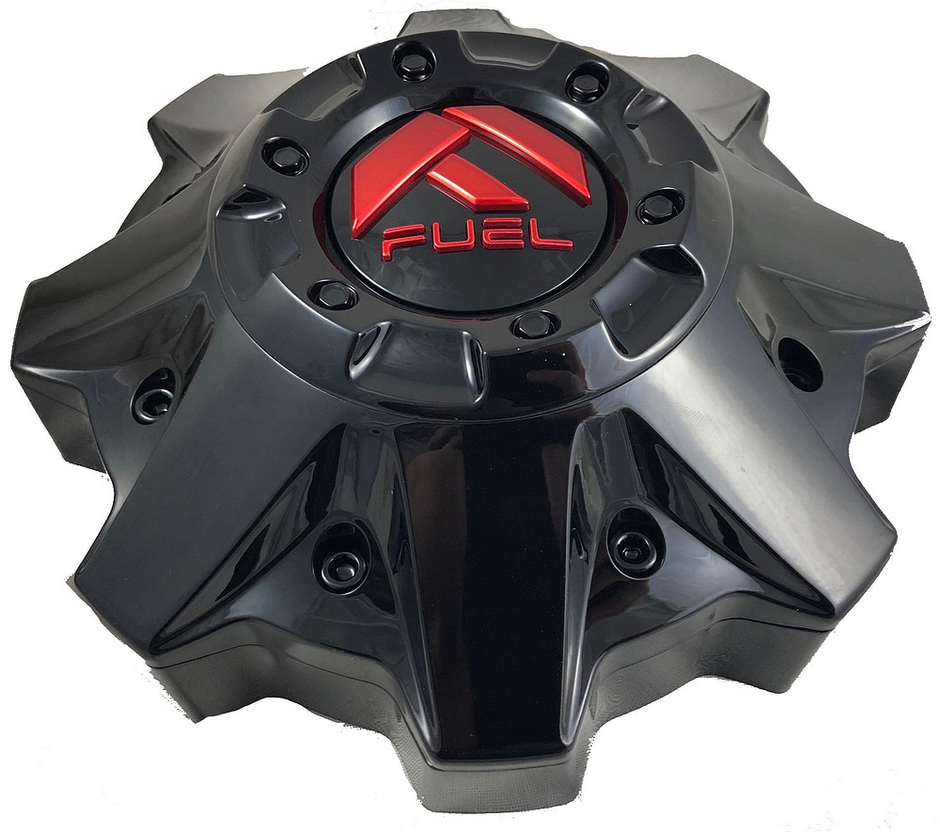 FUEL GL-BLK/RED (FLAT) 8L 2.4"-RED BOLTS - 1002-49GBQ