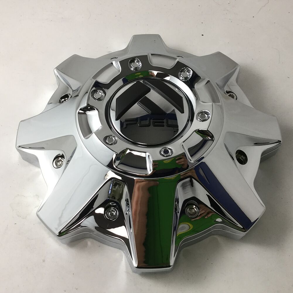 FUEL 8LUG CAP W/ RISER CHROME - 1002-53