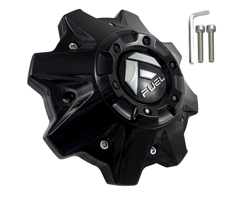 FUEL 8LUG CAP W/ RISER GLOSS BLACK - 1002-53GB
