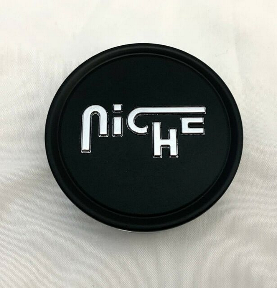NICHE 2.95" FLAT CAP-MT-BLK SILVER LOGO - 1003-24MBS
