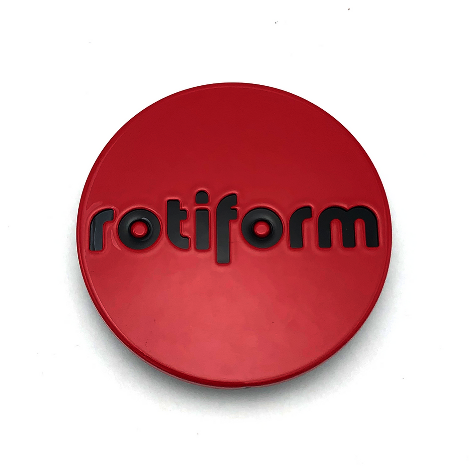 ROTIFORM 2.36"SNAP IN CAP-RED W/BLK LOGO - 1003-40RB
