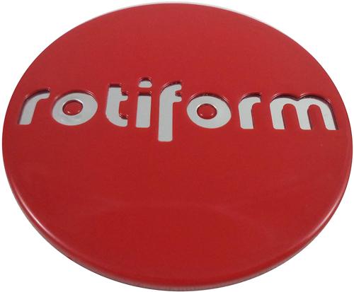 ROTIFORM 2.36"SNAPIN CAP-RED W/CHR LOGO - 1003-40RC