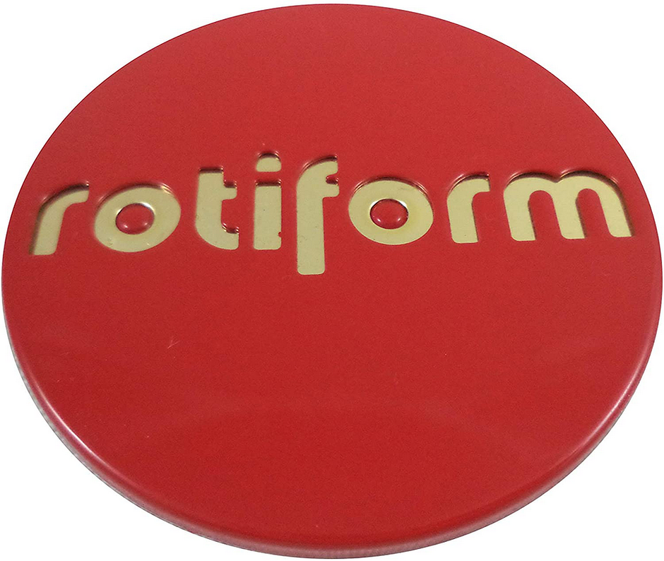 ROTIFORM 2.36"SNAPIN CAP-RED W/GOLD LOGO - 1003-40RG