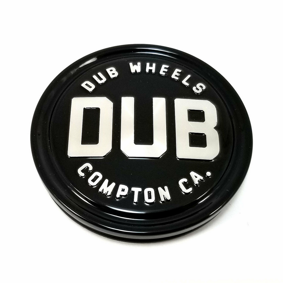 DUB COMPTON 3"FLAT CAP GL-BLK SLVR LOGO - 1003-95-04GB