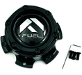 FUEL DUALLY 10X225 FRONT CAP-GLOSS BLK - 1004-62GB