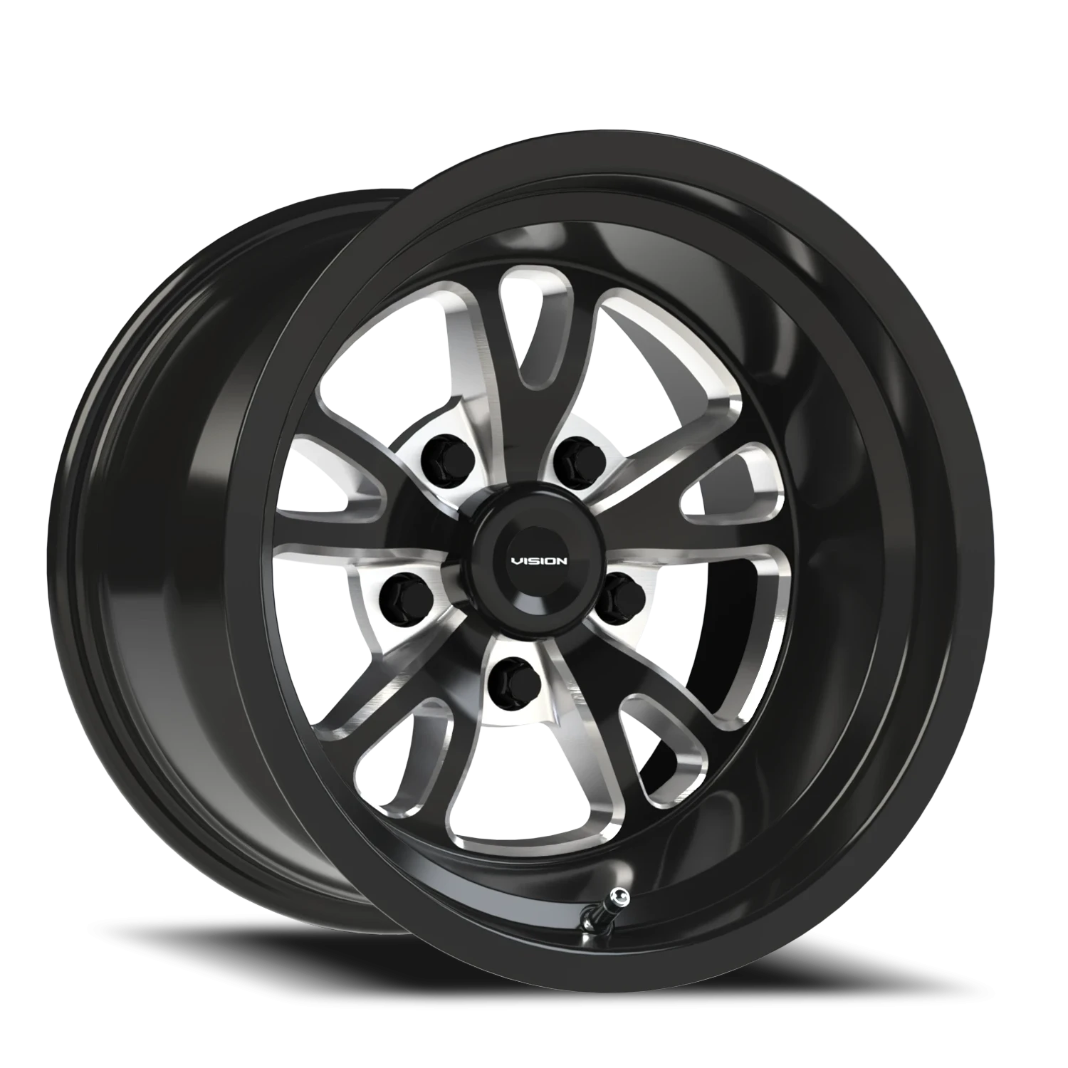 Vision Patriot 15x8 5x114.3 0mm Gloss Black Milled Spoke : 149-5865B0