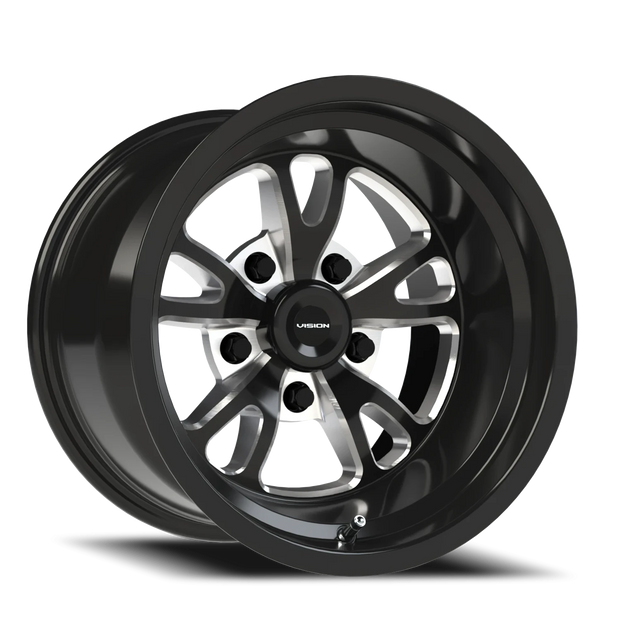 Vision Patriot 15x4 5x127 -19mm Gloss Black Milled Spoke : 149-5473B-19
