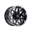 Vision Seven 18x9 5x114.3 12mm Gloss Black Milled Spoke (Grey Ring w/SS Bolts) : 416-8965GBMG12