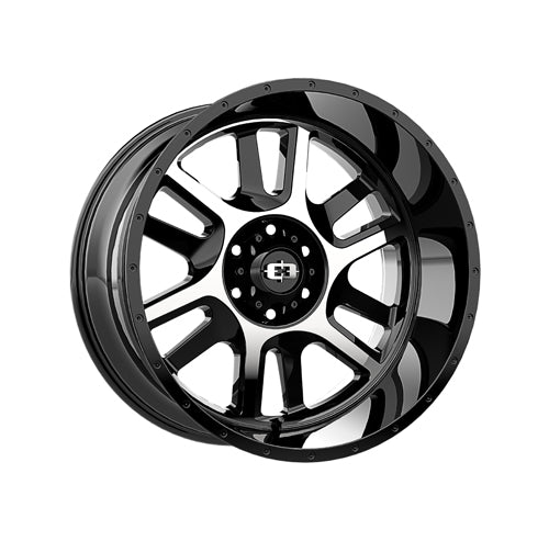 Vision Split 18x9 5x114.3 18mm Gloss Black Machined Face : 419VT8965GBMF18