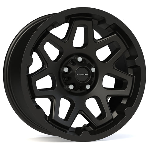 Vision Seven 17x7 5x114.3 0mm Satin Black : 416VT7765SB0