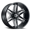 Vision Razor 20x10 8x170 -25mm Gloss Black Milled Spoke : 363-20070GBMS-25