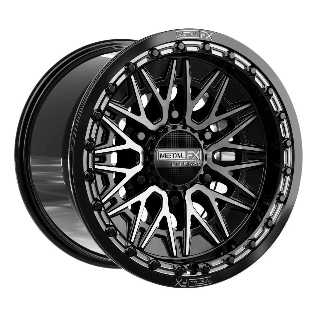 METAL FX UTV 15x10 ALPHA 6R 6x139.7  25 6.46 78.1 GLOSS BLACK DDT FACE  - 78791