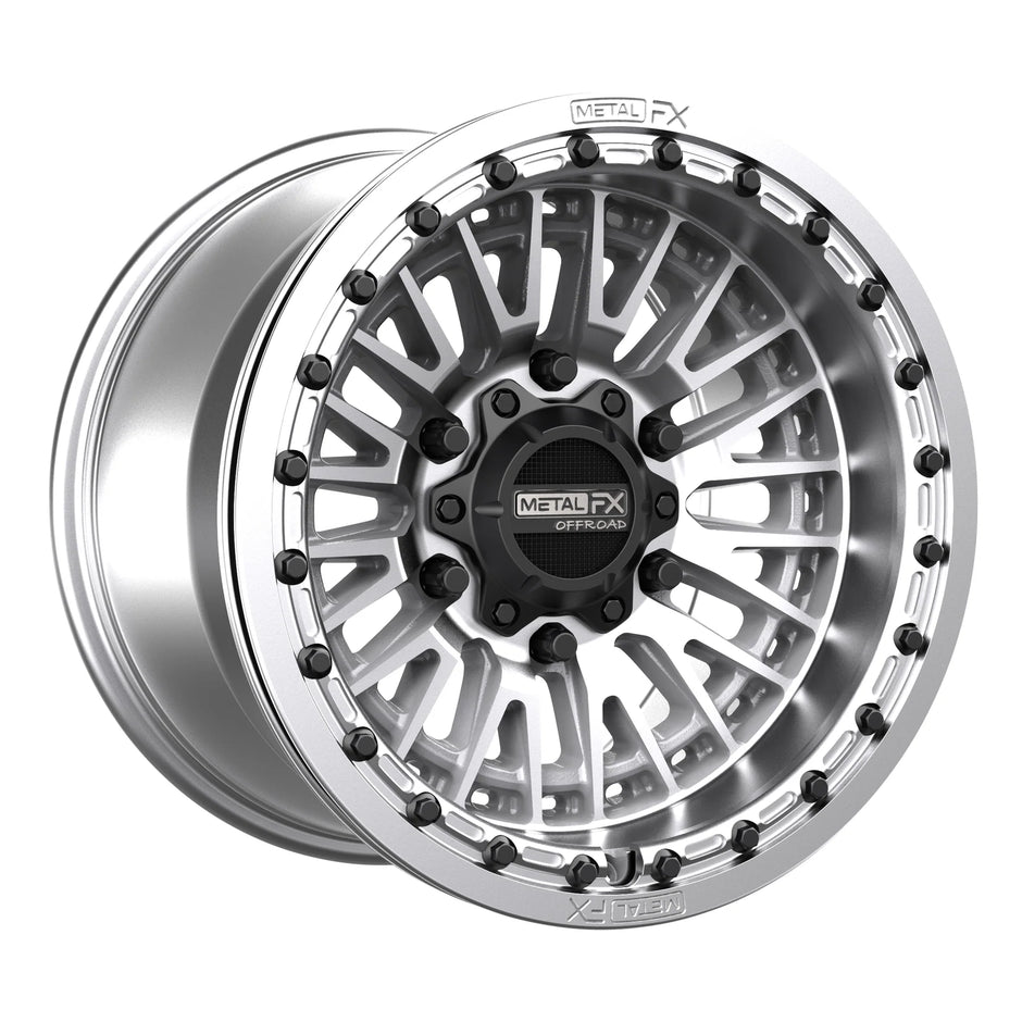 METAL FX UTV Slayer R Beadlock 15x8 5x114.3 BC 66.1 CB +0mm Offset 4.5 BS Raw  - 78663