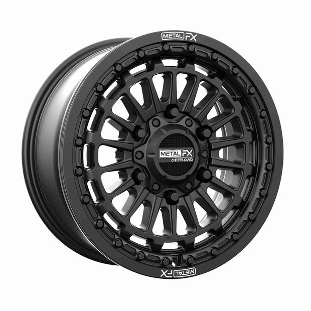 METAL FX UTV Delta 6R Beadlock 15x7 6x139.7  BC 78.1 CB +38 Offset 5.5 BS Satin Black  - 78340