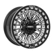 METAL FX UTV Slayer Beadlock 15x10 4x156 BC 132.0 CB +0 Offset 5.5 BS Gloss Black/Contrast Cut  - 78647
