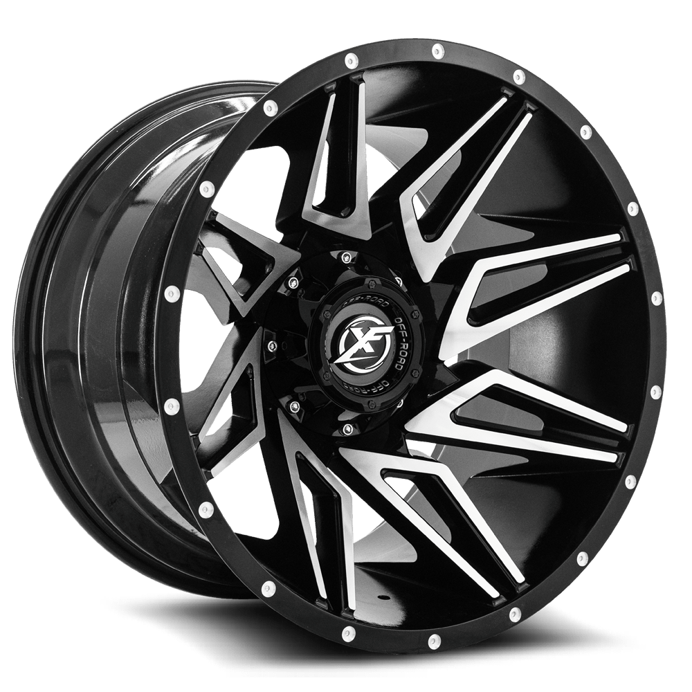 XF Off-Road XF-218 20x10 5x127/5x139.7 ET -24 (Gloss Black & Machined) - XF-218201051271397-24GBM