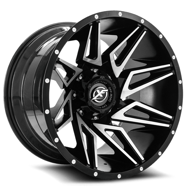 XF Off-Road XF-218 20x9 5x139.7/5x150 ET 12 (Gloss Black & Machined) - XF-218209051397150+12GBM