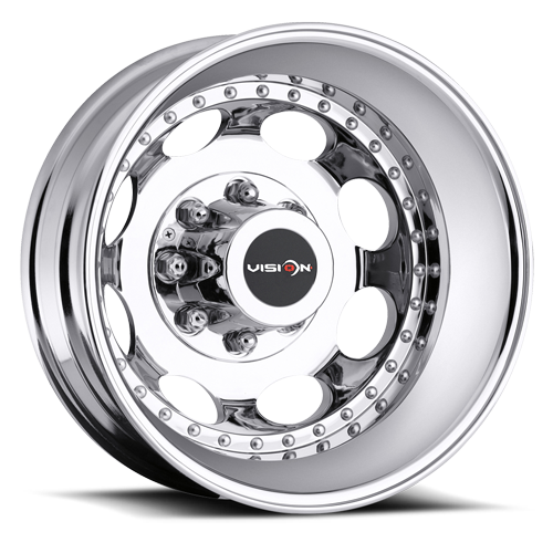 Vision Hauler 19.5x6.75 8x165.1 -143mm Chrome (Fits Dodge Trucks/In 2019 Dodge added 8-200pcd for Rear) : 181Z9681CR121