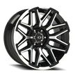 Vision Rekluse 20x10 6x139.7 -25mm Gloss Black Machined Face and Lip : 305-20083GBMFL-25