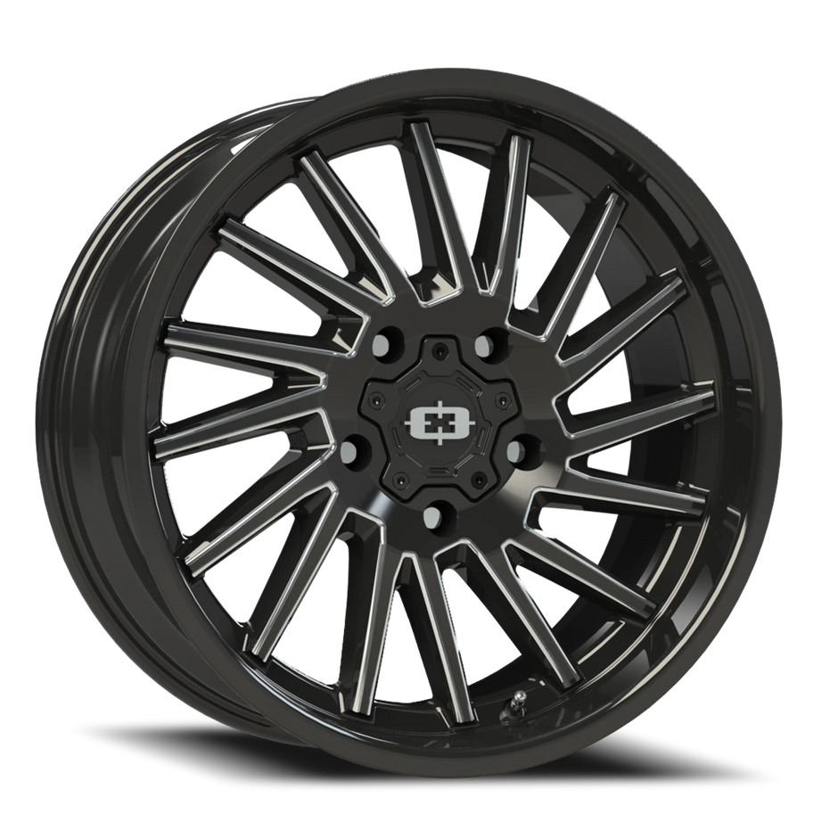 Vision Rapier 20x10 5x139.7 -25mm Gloss Black Milled Spoke : 306-20085GBMS-25