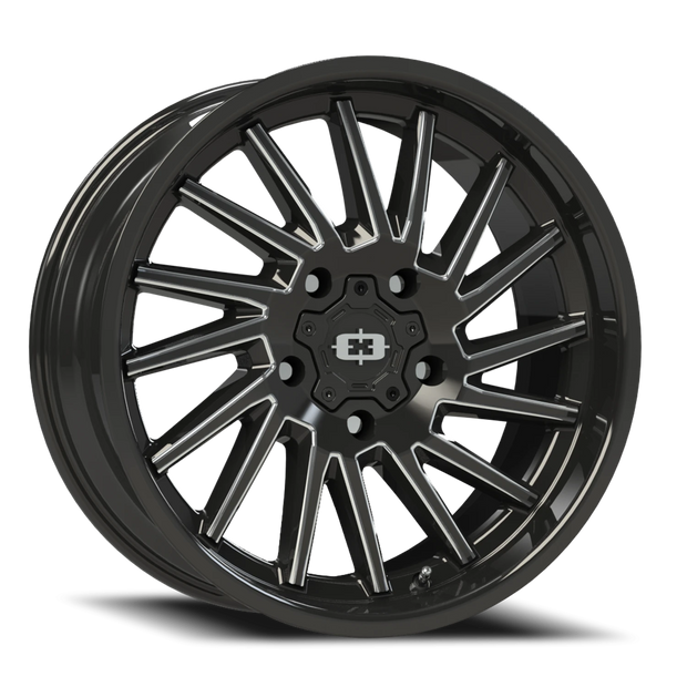 Vision Rapier 20x10 5x139.7 -25mm Gloss Black Milled Spoke : 306-20085GBMS-25