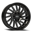 Vision Rapier 20x12 6x135 -51mm Gloss Black Milled Spoke : 306-20236GBMS-51