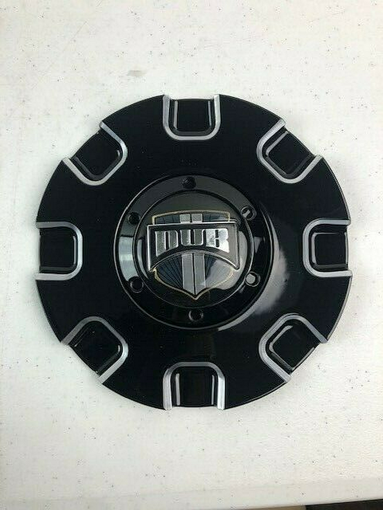 DUB STACKS CAP-GLOSS BLACK MILLED - 32300-15BME