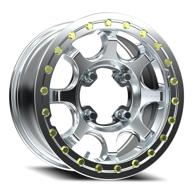 Vision Flow 15x6 4x156 50.6mm As-Cast Machined Face Machined Ring/Lip : 351BL156156ACMFMR55