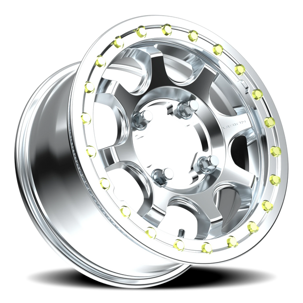 Vision Flow 15x6 4x156 50.6mm As-Cast Machined Face Machined Ring/Lip : 351BL156156ACMFMR55