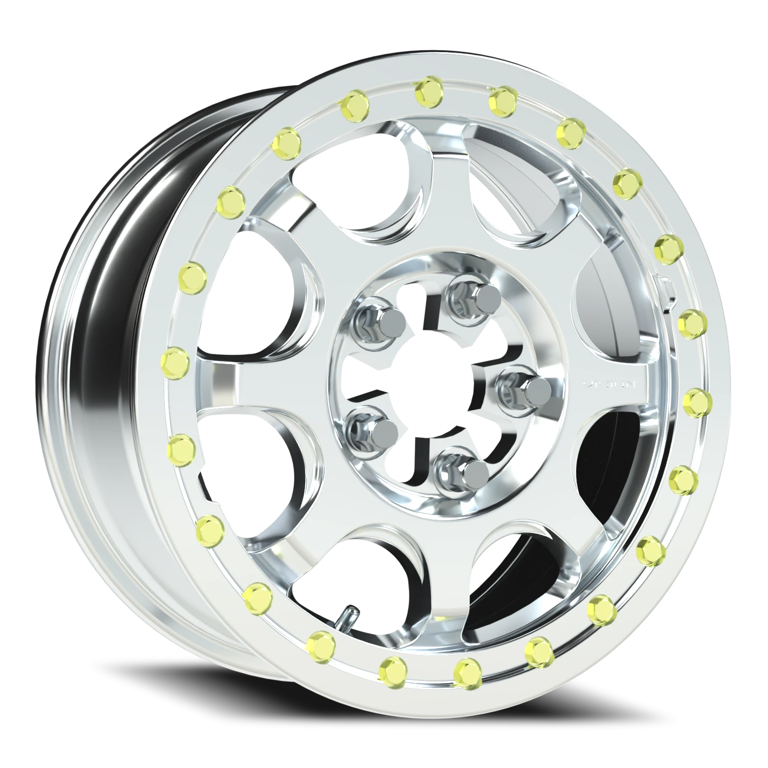 Vision Flow 15x7 5x114.3 61.85mm As-Cast Machined Face Machined Ring/Lip : 351BL157545ACMFMR64