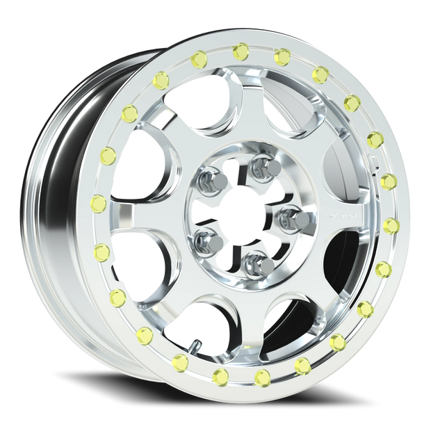 Vision Flow 15x7 5x114.3 61.85mm As-Cast Machined Face Machined Ring/Lip : 351BL157545ACMFMR64