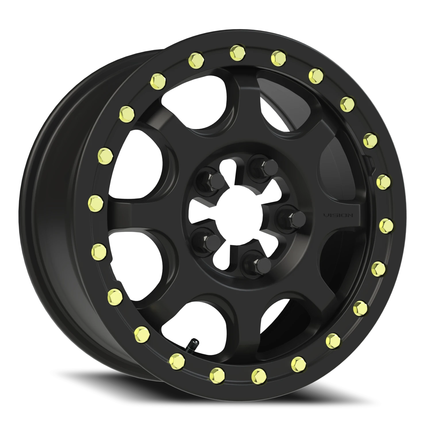 Vision Flow 15x6 5x114.3 50.6mm Satin Black : 351BL156545SBBR55