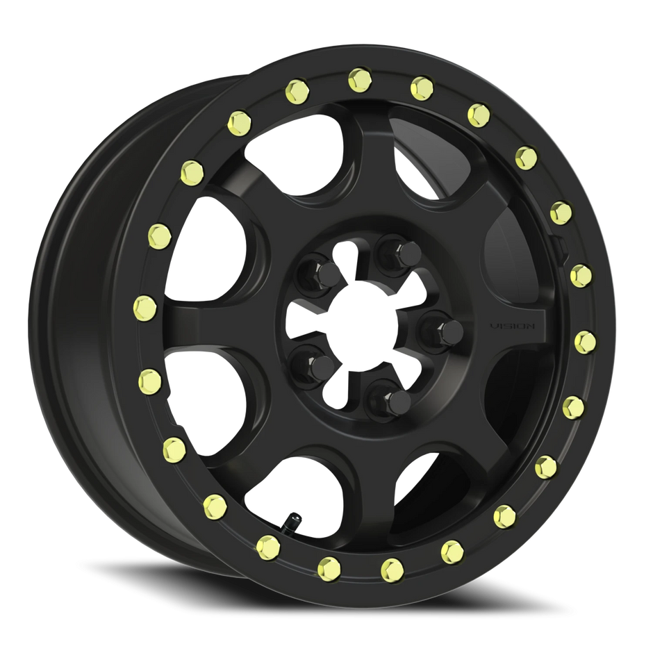 Vision Flow 15x6 5x114.3 50.6mm Satin Black : 351BL156545SBBR55