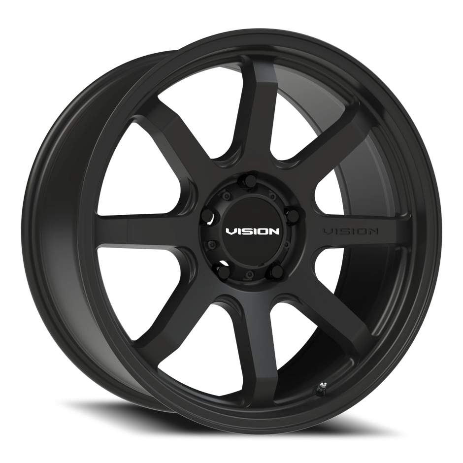 Vision Flow 16x8 5x139.7 0mm Satin Black : 351-6885SB0