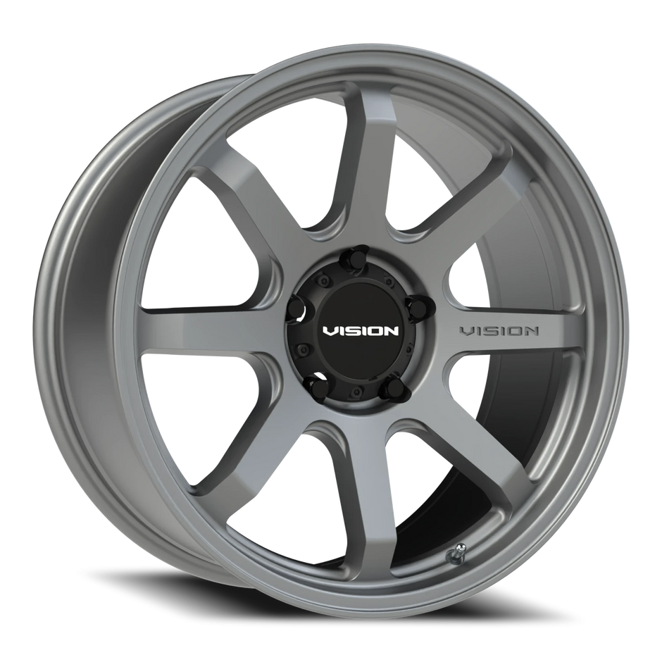Vision Flow 16x8 5x114.3 0mm Satin Grey : 351-6865SG0