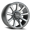 Vision Turbine 16x8 5x114.3 0mm Gunmetal Machined Face : 353-6865GMMF0