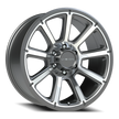 Vision Turbine 17x8.5 6x139.7 18mm Gunmetal Machined Face : 353-7883GMMF18
