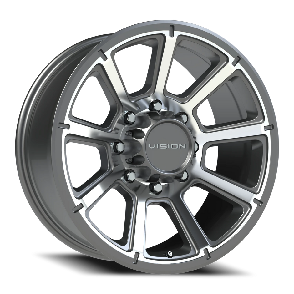 Vision Turbine 17x8.5 8x165.1 18mm Gunmetal Machined Face : 353-7881GMMF18