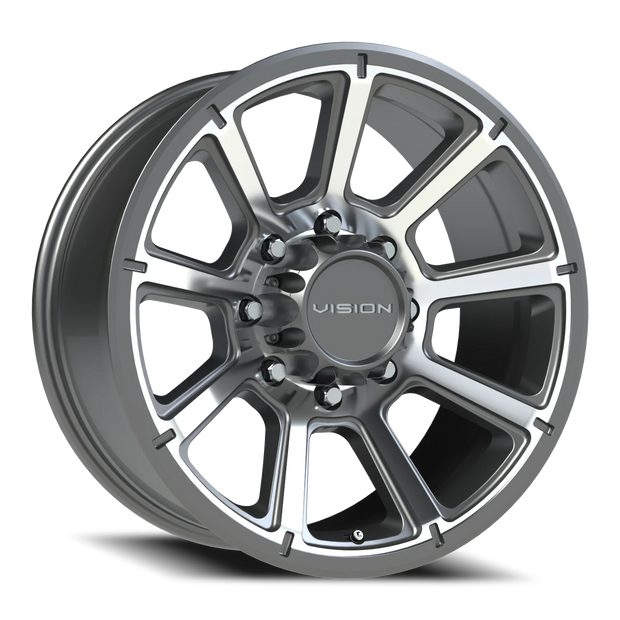 Vision Turbine 20x9 8x170 12mm Gunmetal Machined Face : 353-2970GMMF12