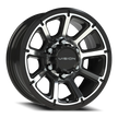 Vision Turbine 15x6 6x139.7 0mm Gloss Black Machined Face : 353VTH5683GBMF0