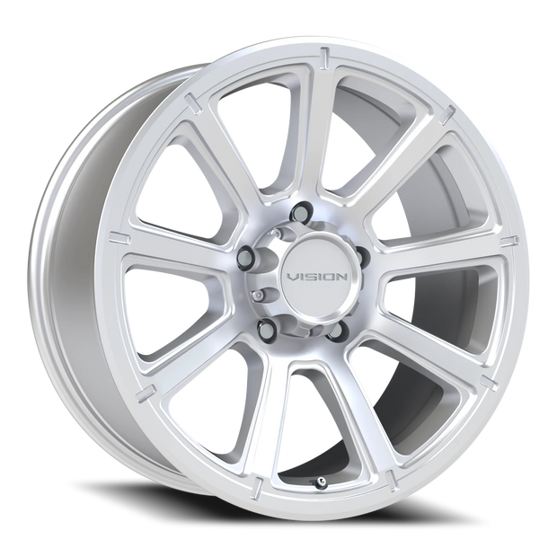 Vision Turbine 17x8.5 5x127 -6mm Winter Paint-Silver( Salt Resistant) : 353-7873WPS-6