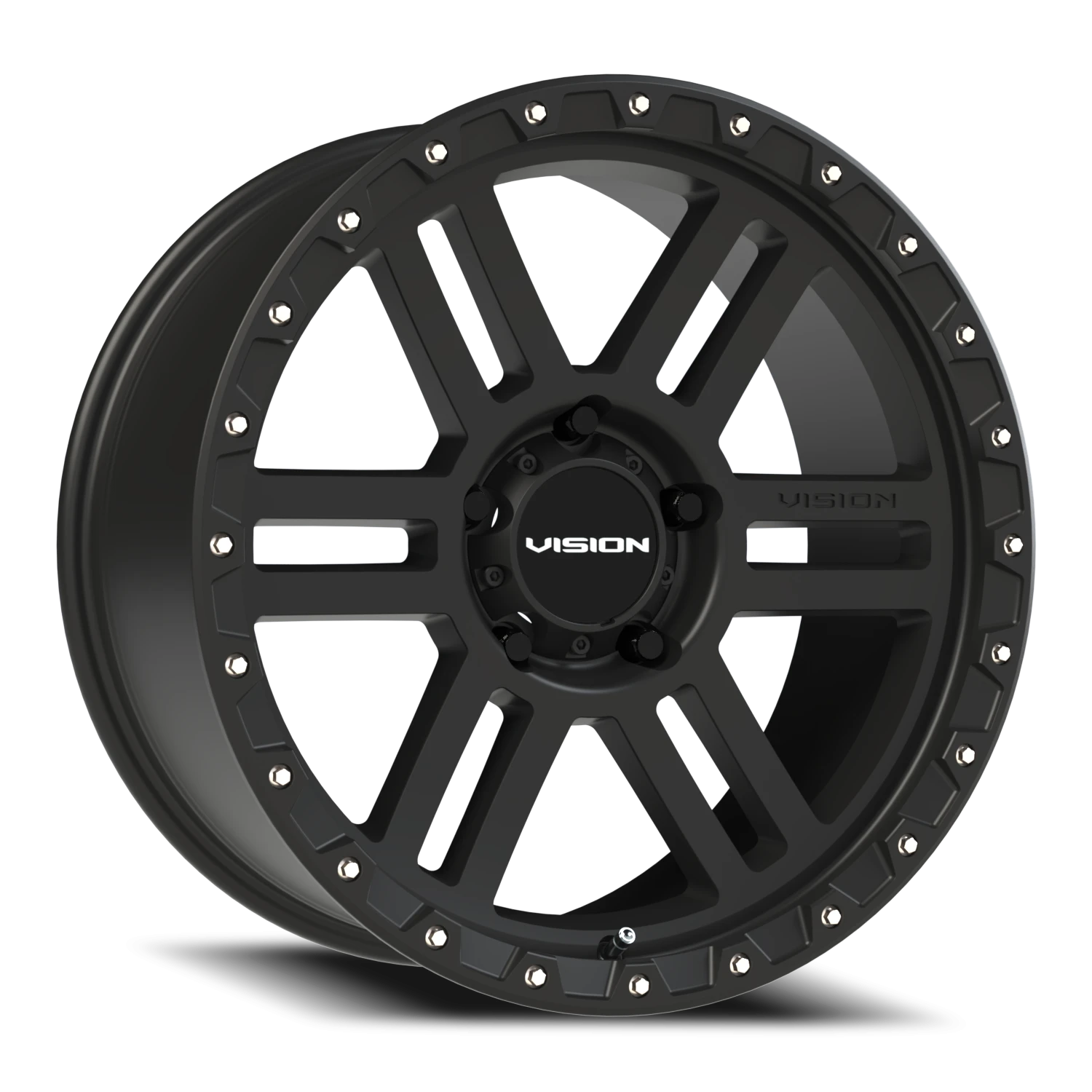 Vision Manx2 17x9 5x139.7 -12mm Satin Black (Stainless Steel Bolts) : 354-7985SB-12