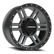 Vision Manx2 20x9 8x165.1 12mm Satin Grey (W/ Satin Black Lip SS Bolts) : 354-2981SGBL12